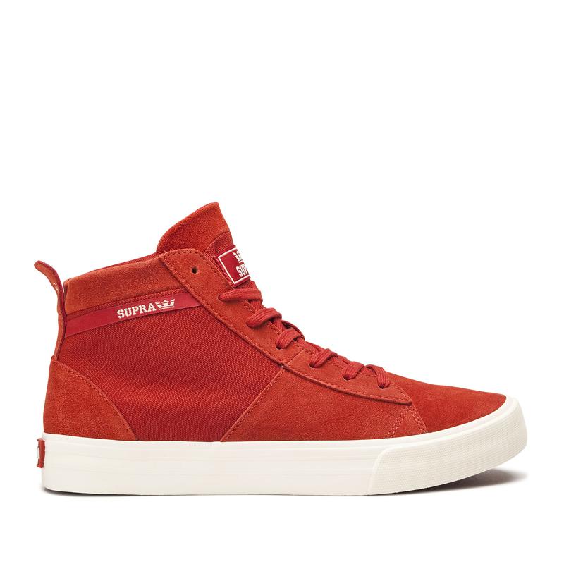 Buty Supra STACKS MID - Sneakersy Wysokie Damskie - Czerwone (JIQK-68530)